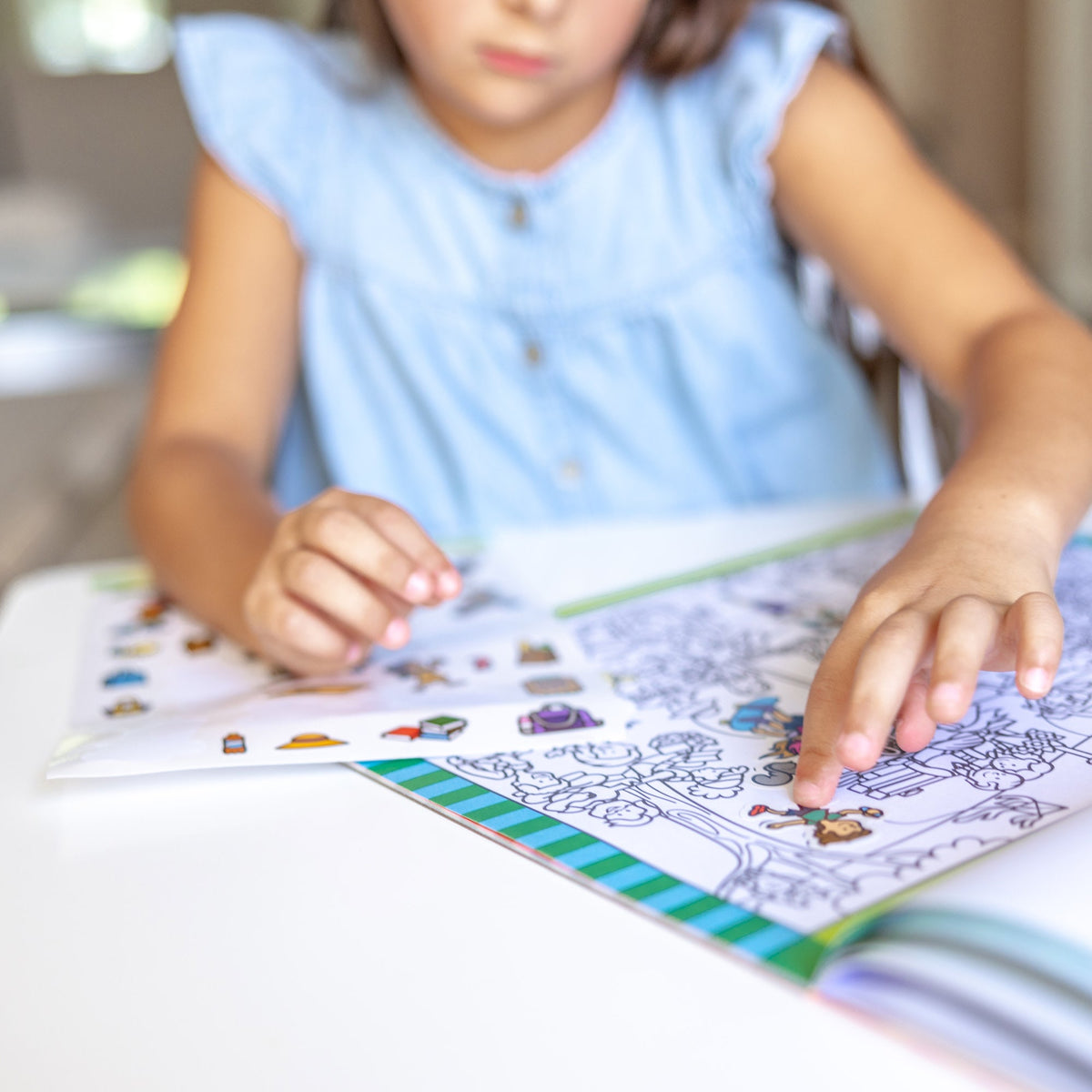 Educational Seek & Find Sticker Pad Around Town
