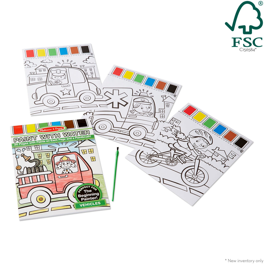 Educational Paint With Water - Vehicles