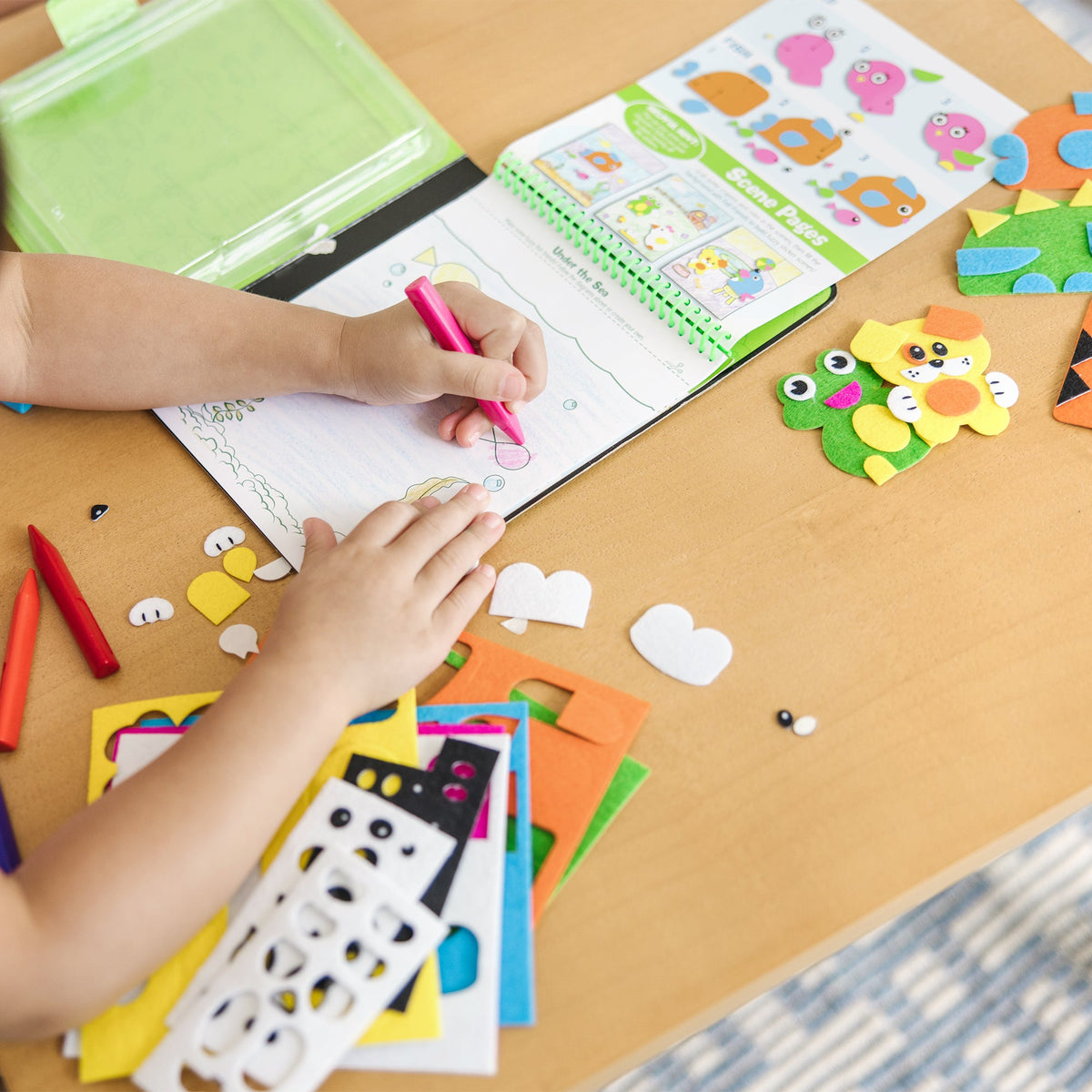 Educational On-the-Go Felt Friends Stickers Craft Activity Set