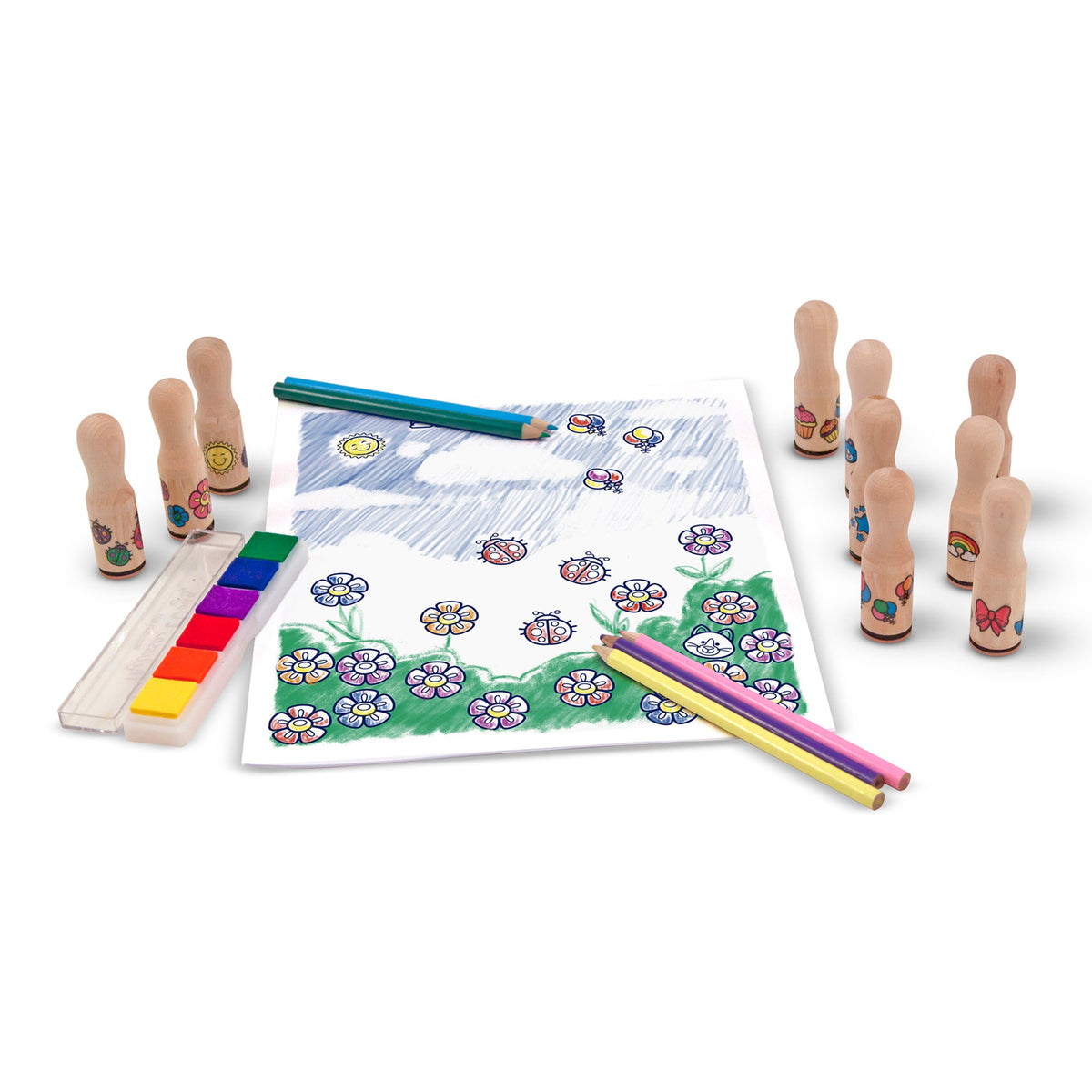 Educational Deluxe Happy Handle Stamp Set