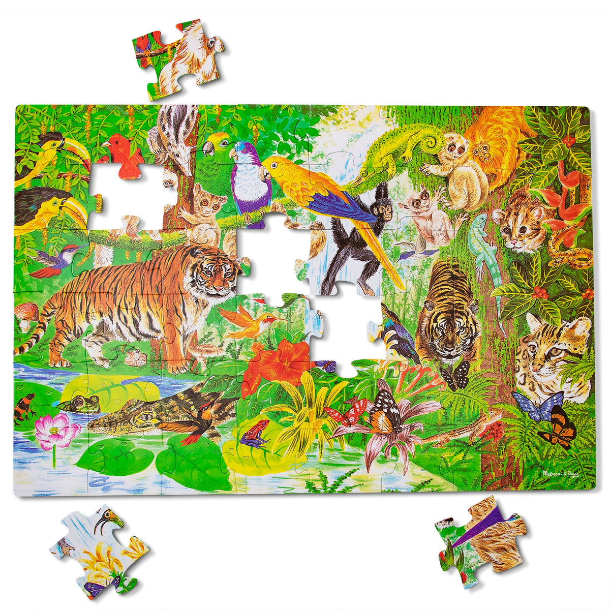Educational Rainforest Floor Puzzle - 48 Pieces