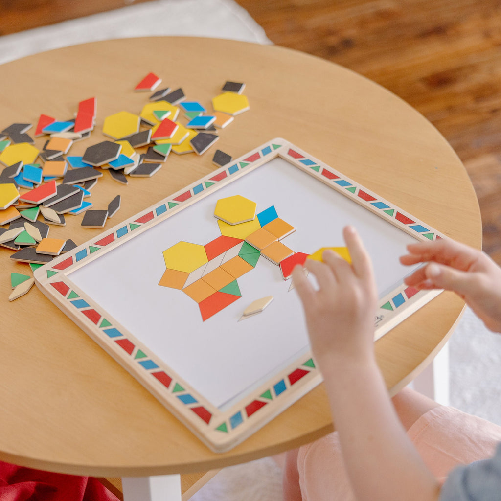 Educational Wooden Magnetic Pattern Block Kit