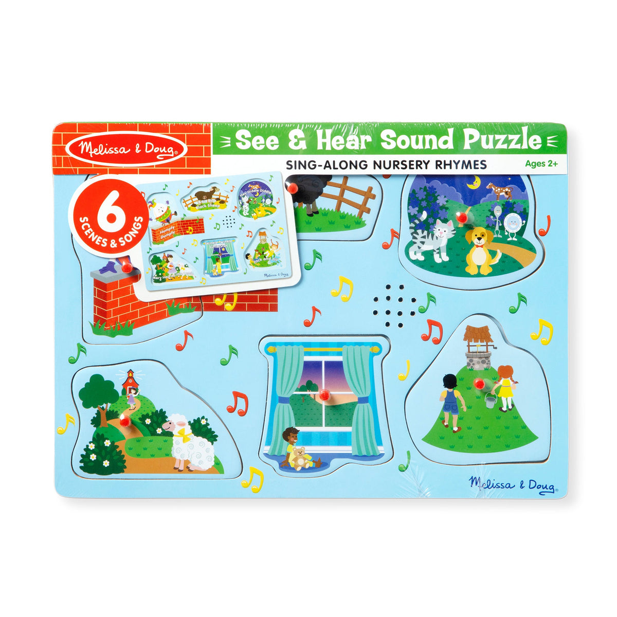 Educational Nursery Rhymes 2 Sound Puzzle - 6 PIeces