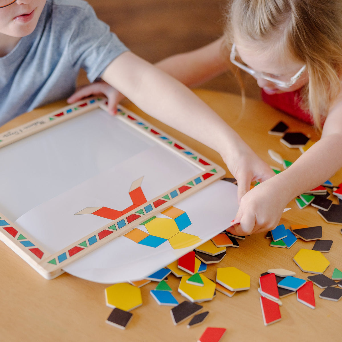 Educational Wooden Magnetic Pattern Block Kit