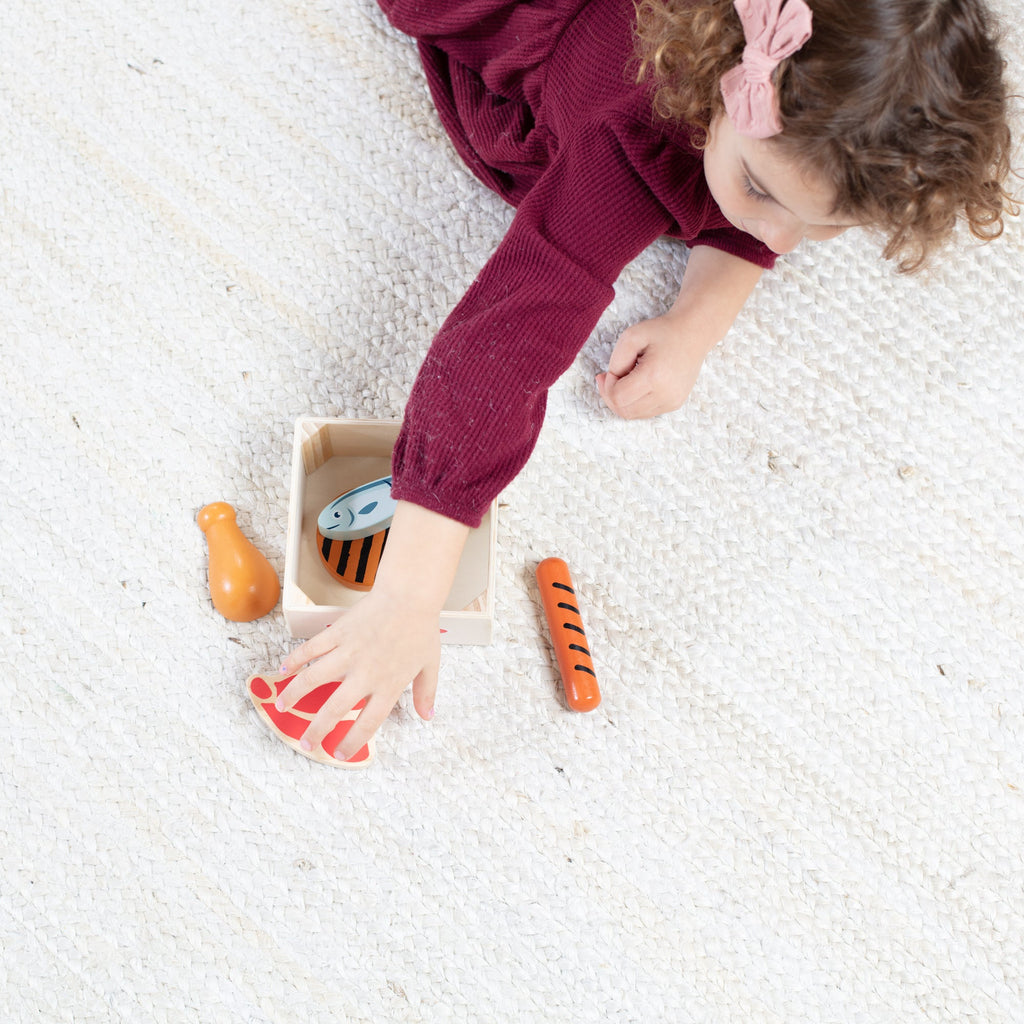 Educational Wooden Food Groups Play Set Protein