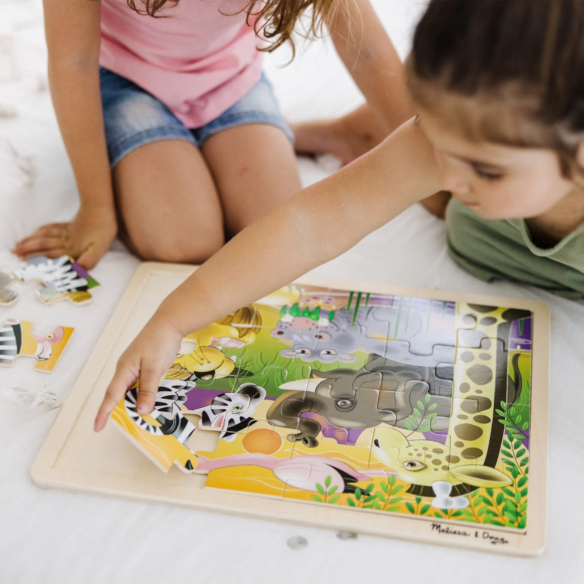 Educational African Plains Wooden Jigsaw Puzzle - 24 Pieces