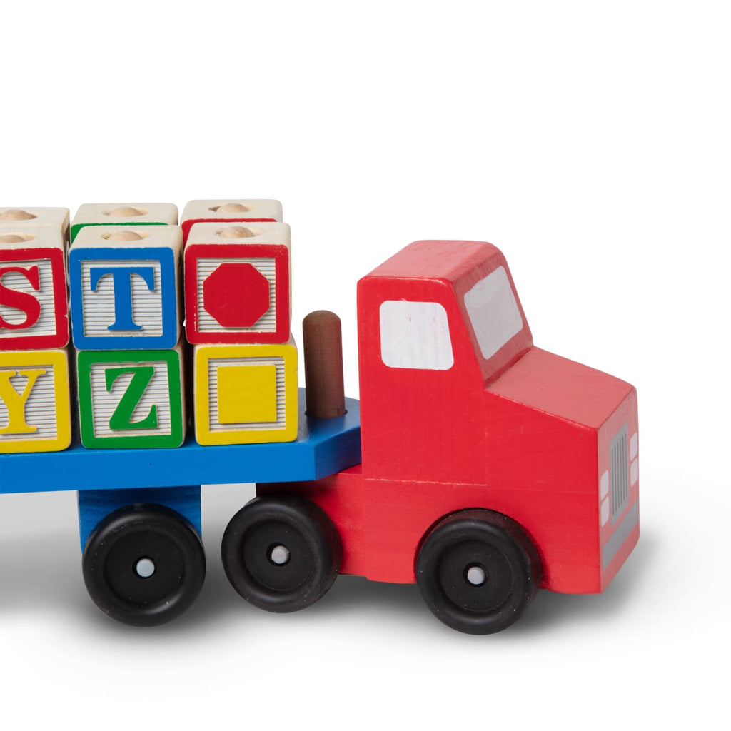 Educational Alphabet Blocks Wooden Truck