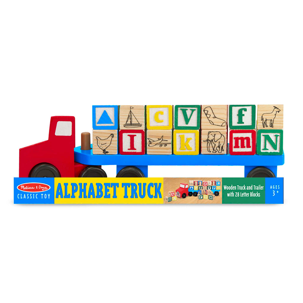 Educational Alphabet Blocks Wooden Truck