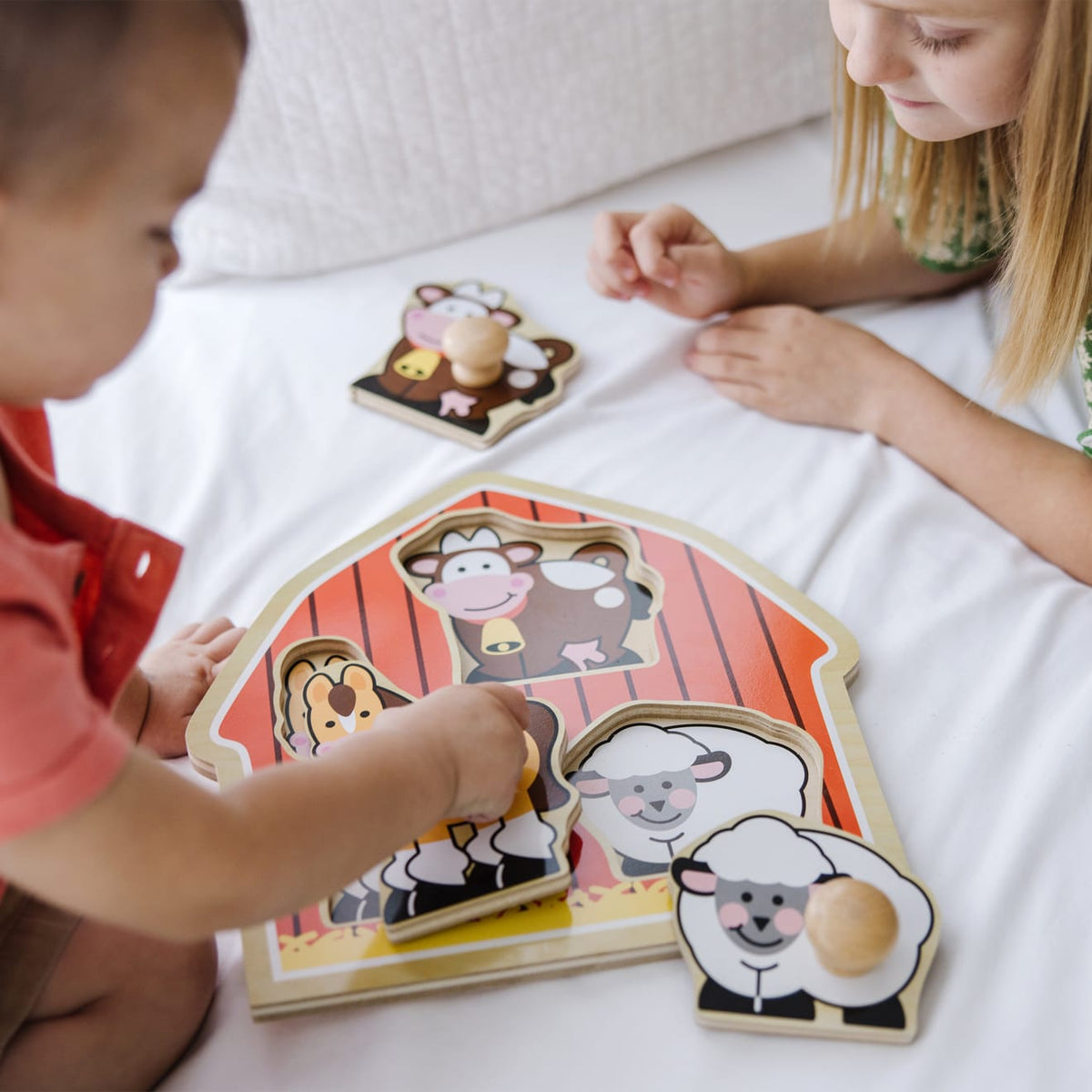 Educational Barnyard Animals Jumbo Knob Puzzle - 3 Pieces