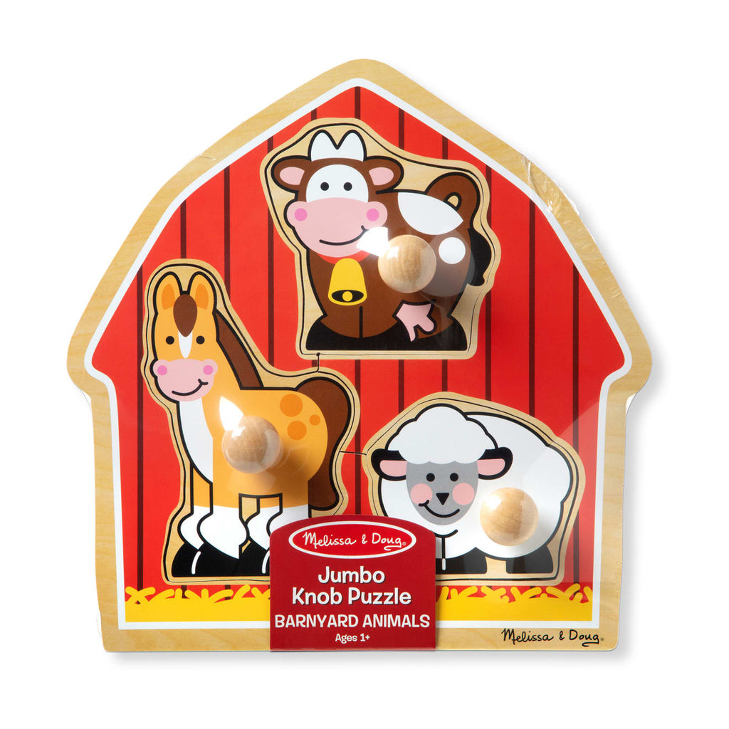 Educational Barnyard Animals Jumbo Knob Puzzle - 3 Pieces