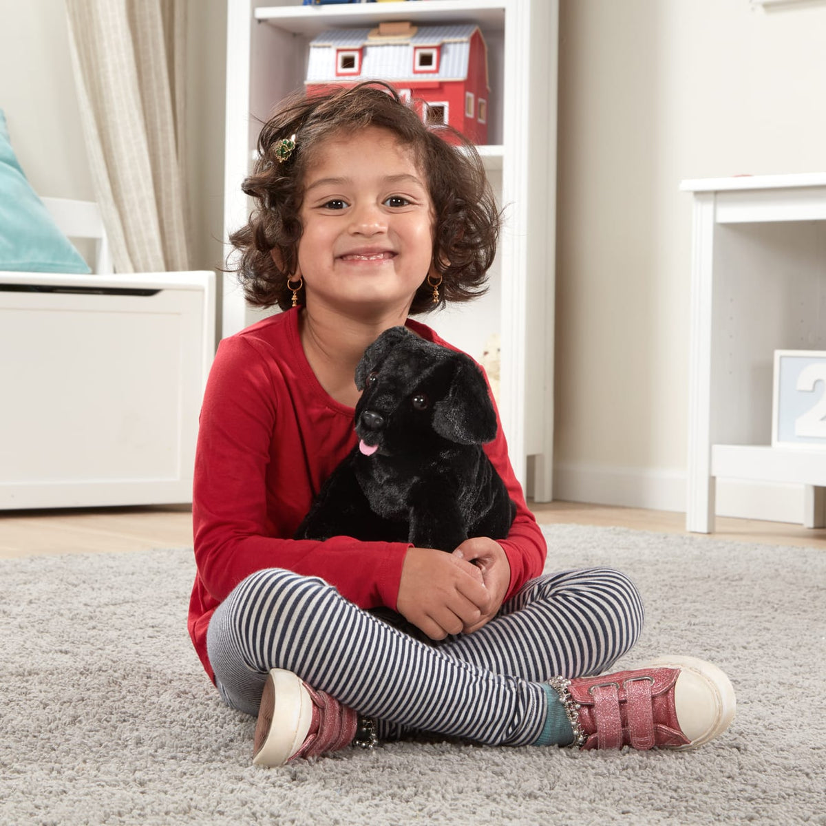 Educational Benson Black Lab Puppy Dog Stuffed Animal