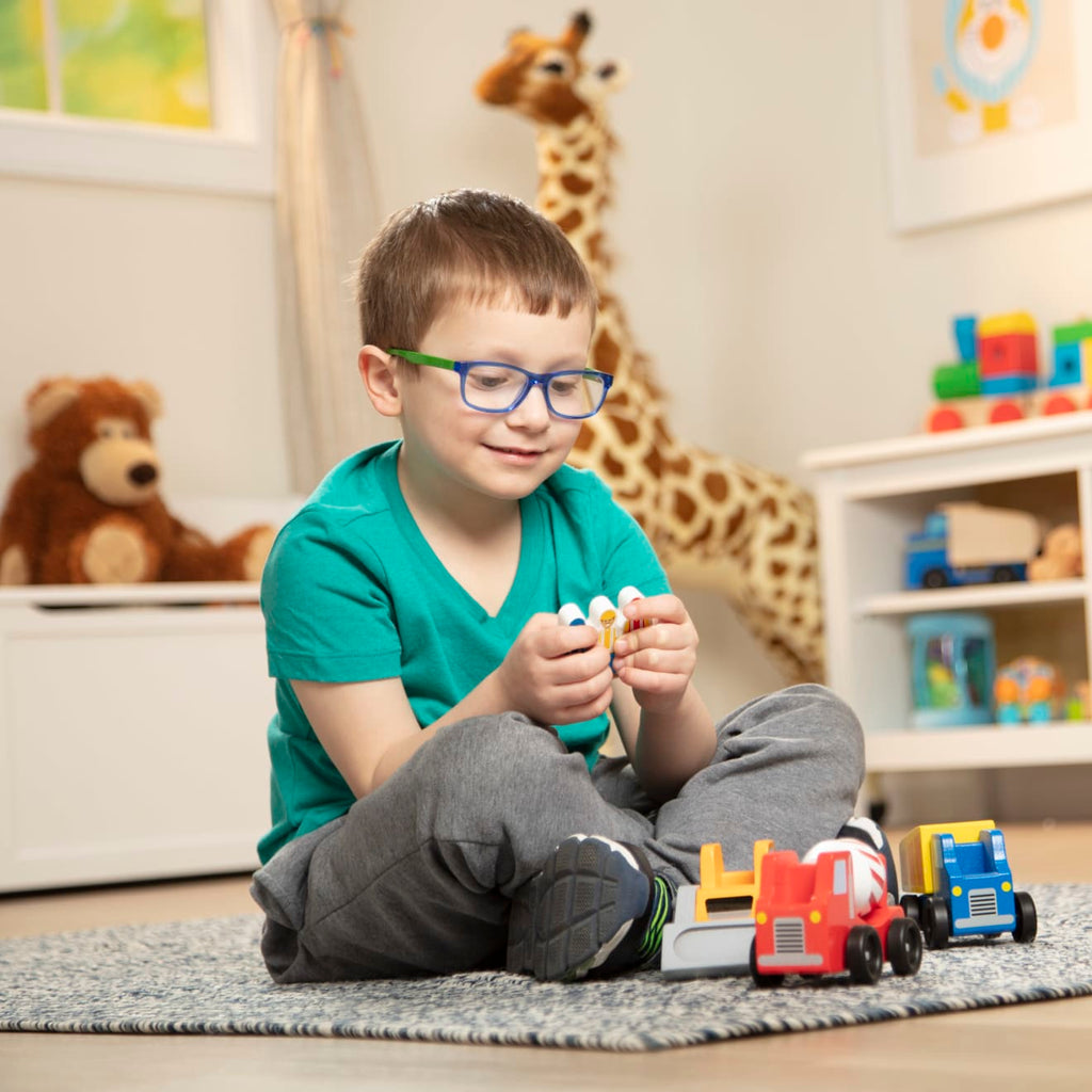 Educational Classic Wooden Toy Construction Vehicle Set
