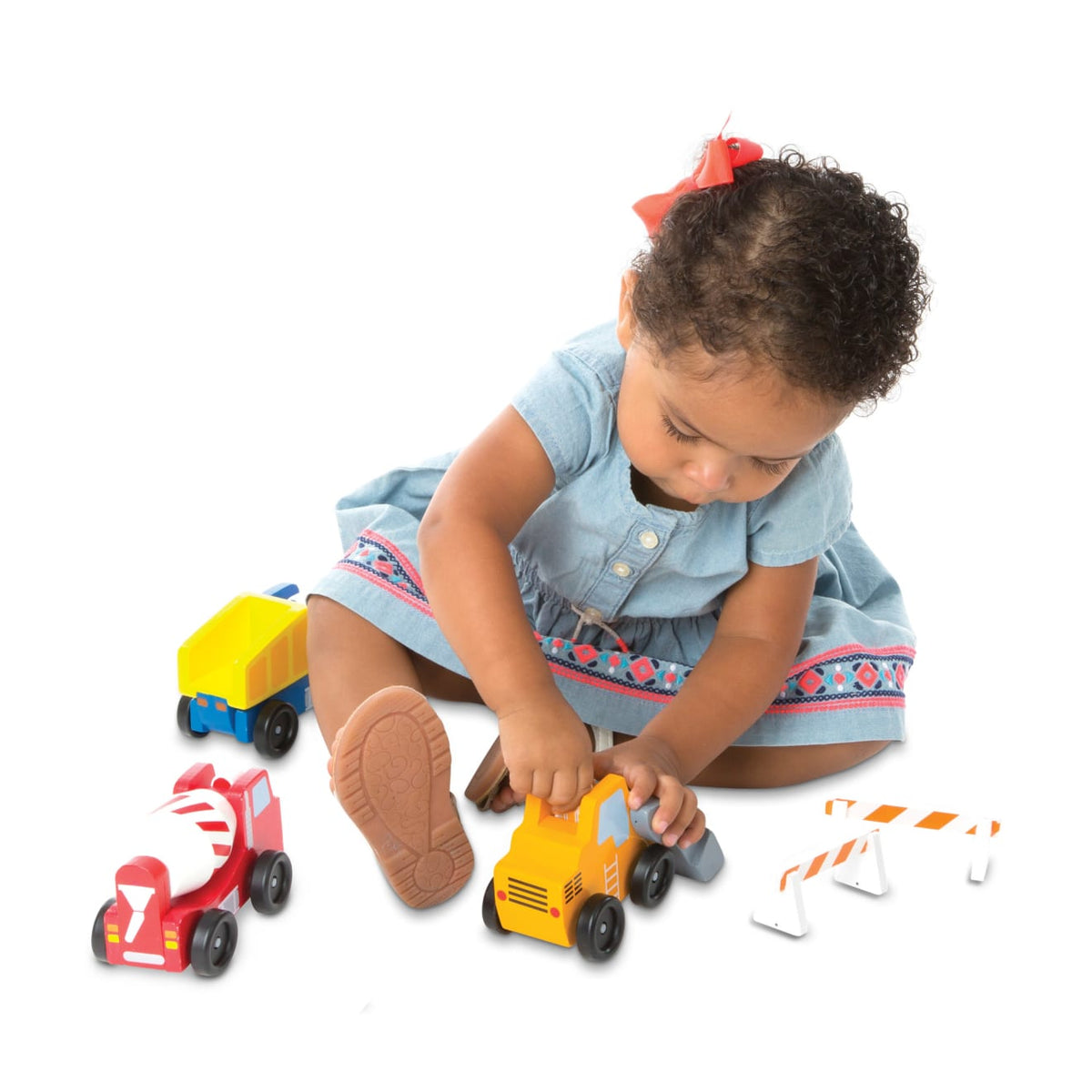 Educational Classic Wooden Toy Construction Vehicle Set