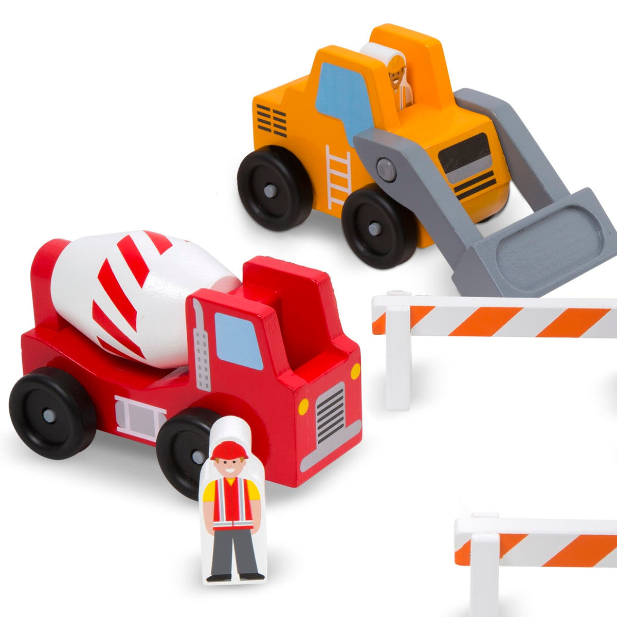 Educational Classic Wooden Toy Construction Vehicle Set