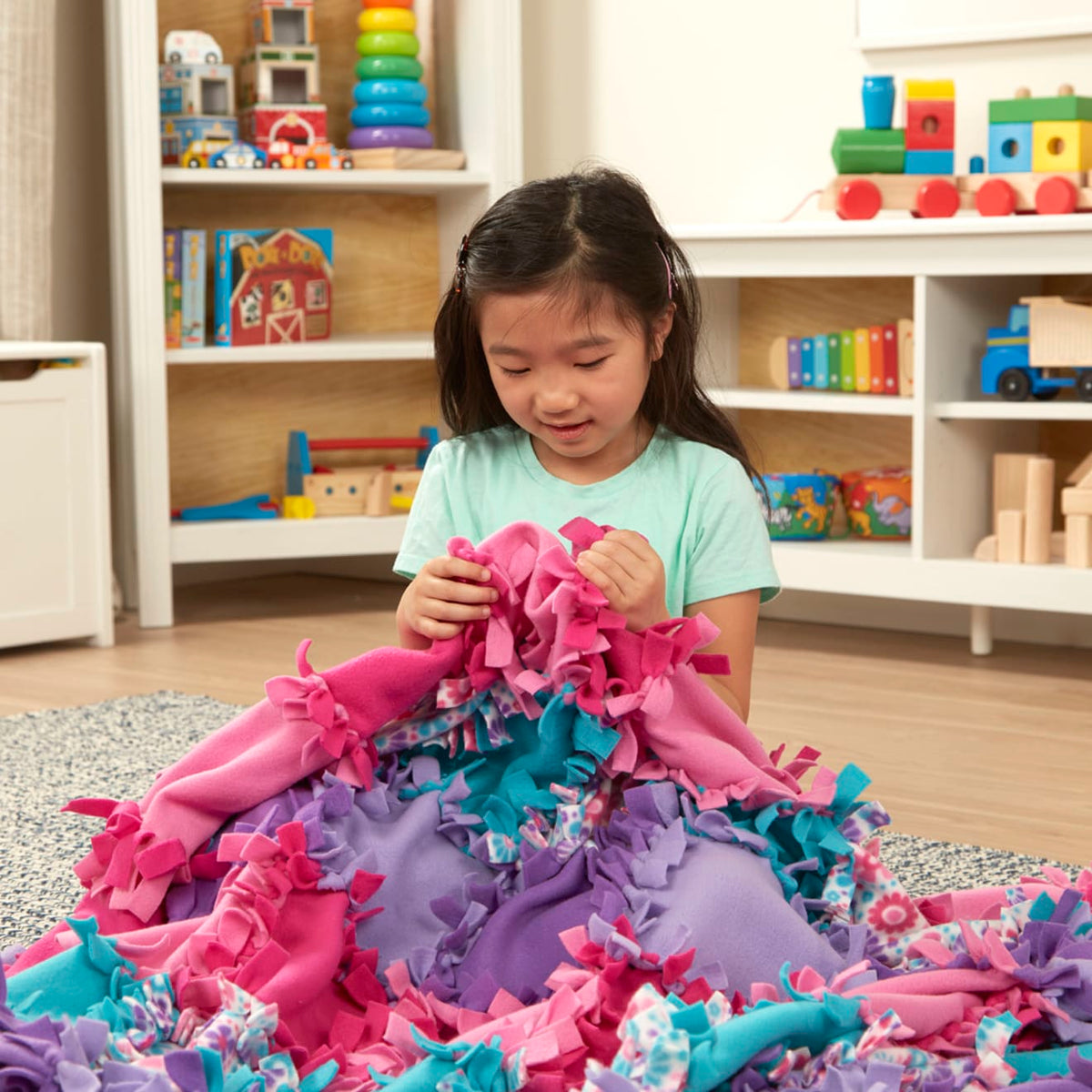 Educational Created by Me Flower Fleece Quilt