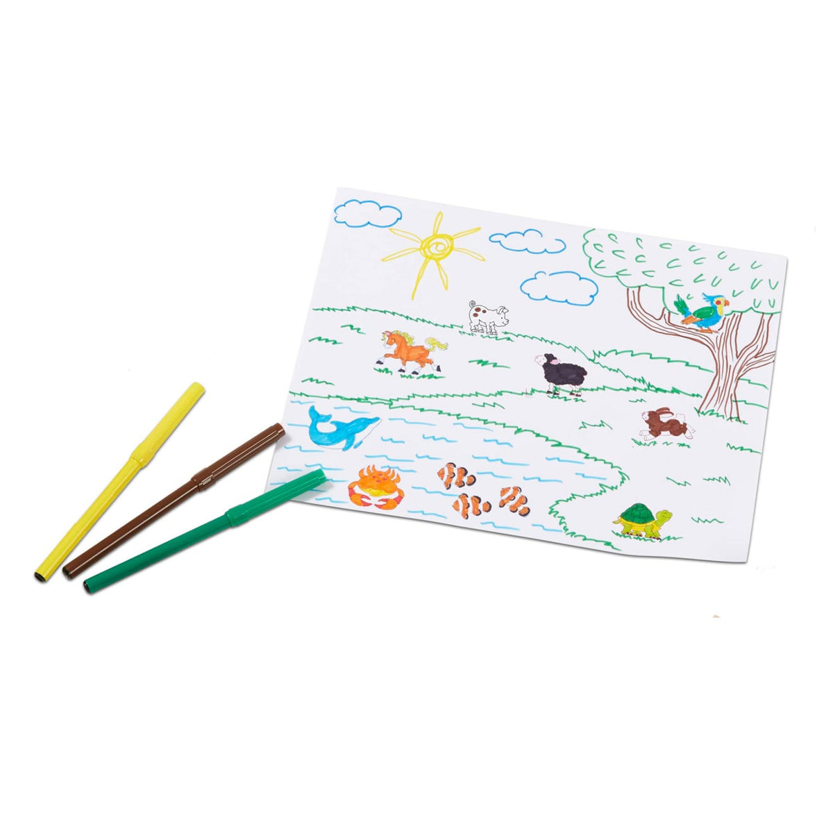 Educational Deluxe Wooden Stamp Set - Animals