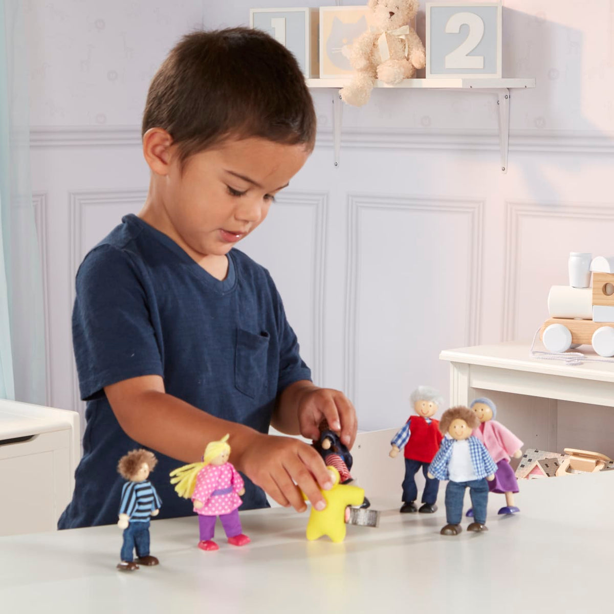 Educational Wooden Doll Family