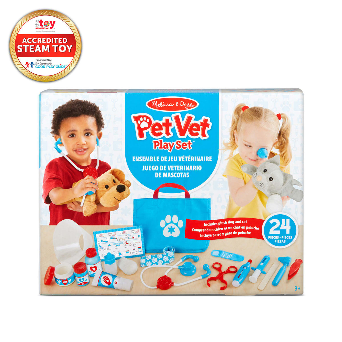 Educational Examine & Treat Pet Vet Play Set