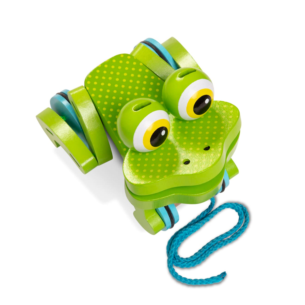 Educational First Play Frolicking Frog Wooden Pull Toy