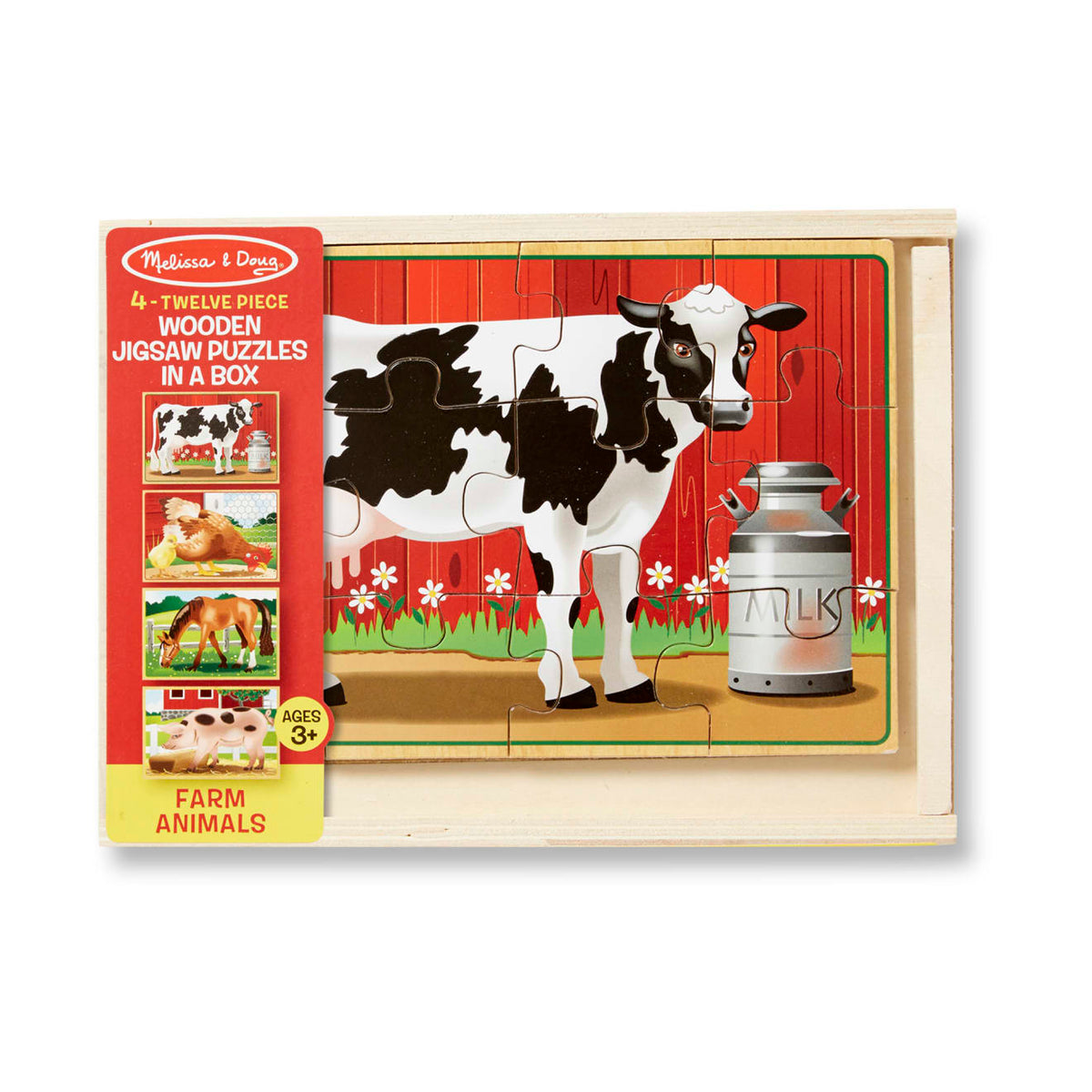 Educational Farm Animals Jigsaw Puzzles in a Box