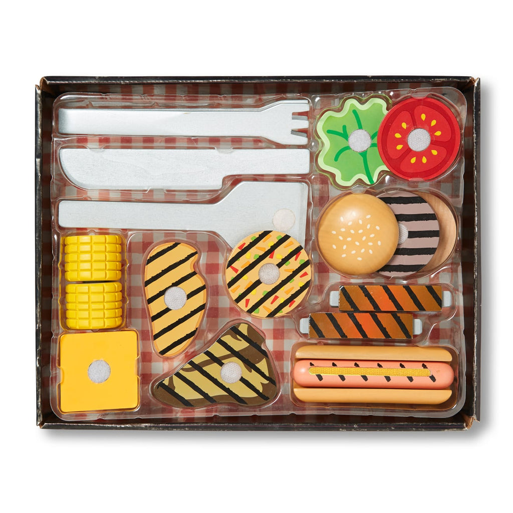 Educational Wooden Grill & Serve BBQ Set