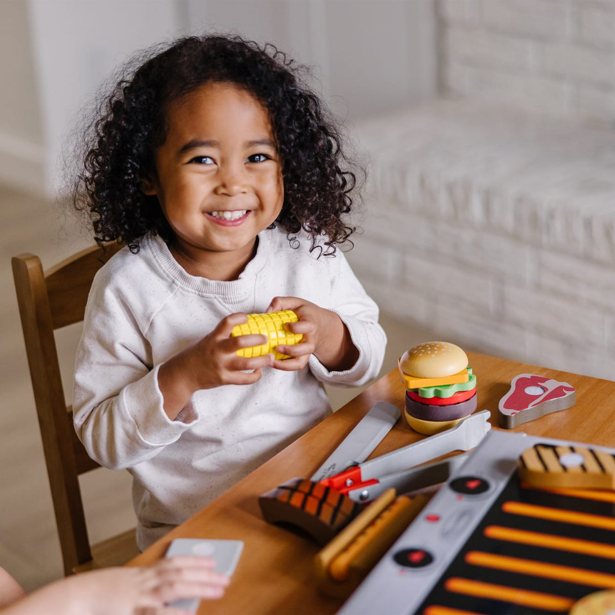 Educational Wooden Grill & Serve BBQ Set