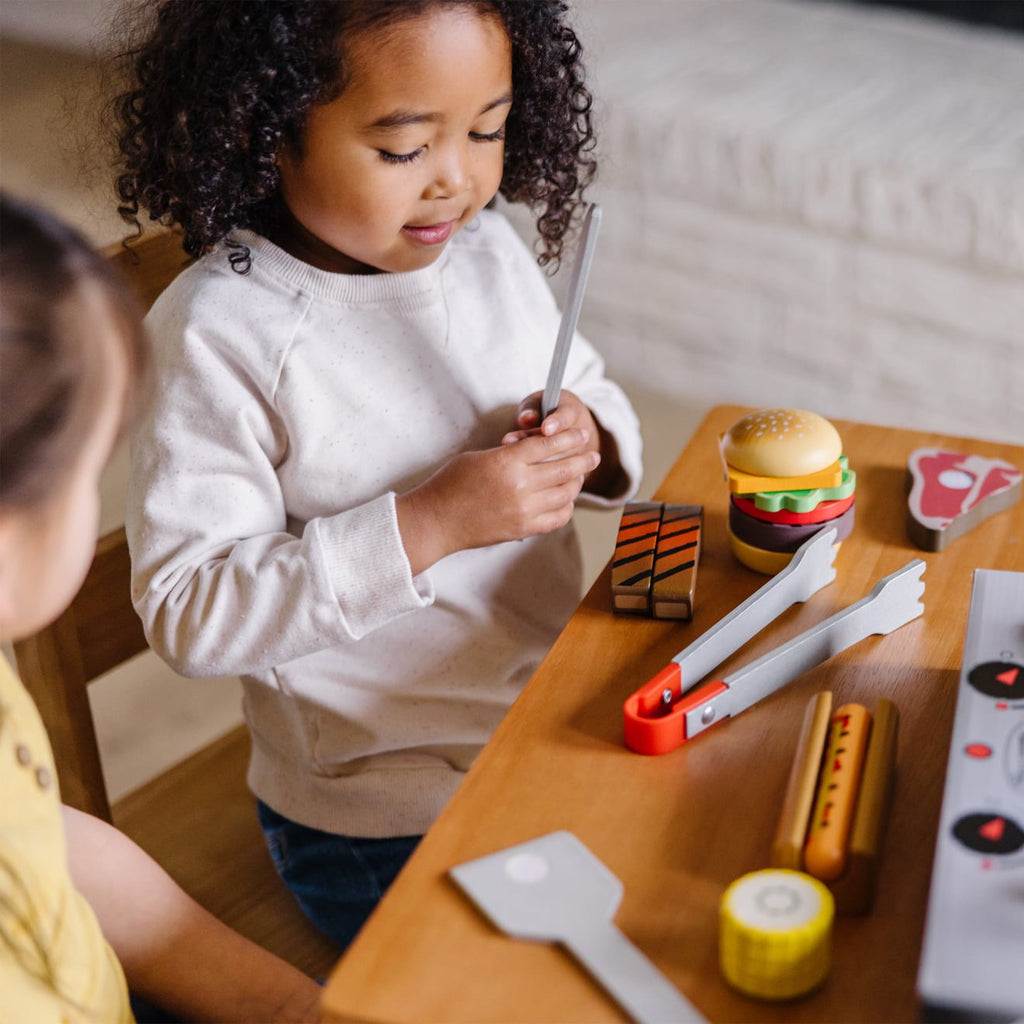 Educational Wooden Grill & Serve BBQ Set