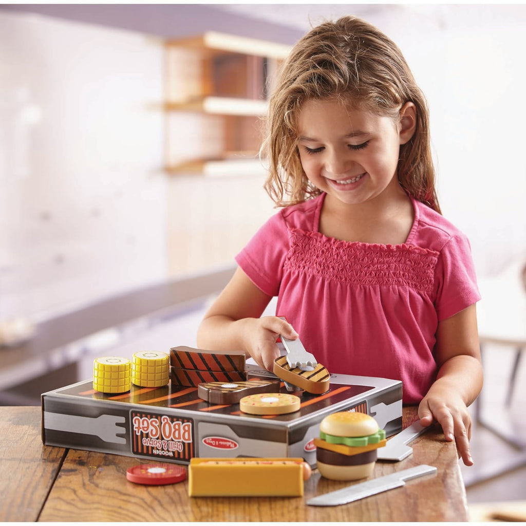 Educational Wooden Grill & Serve BBQ Set
