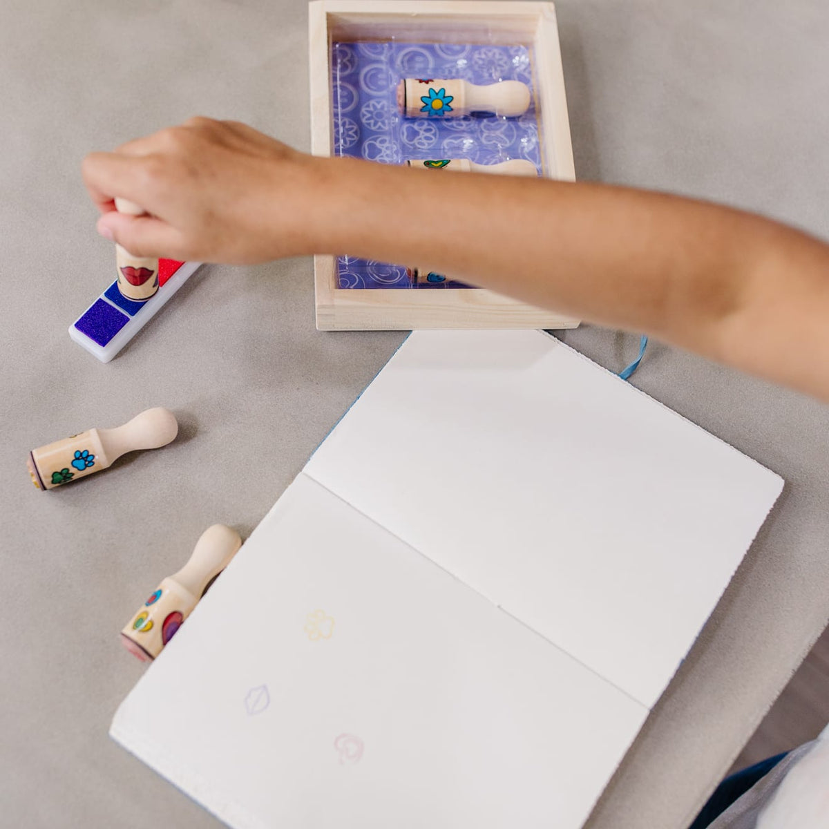 Educational Wooden Stamp Set - Happy Handles