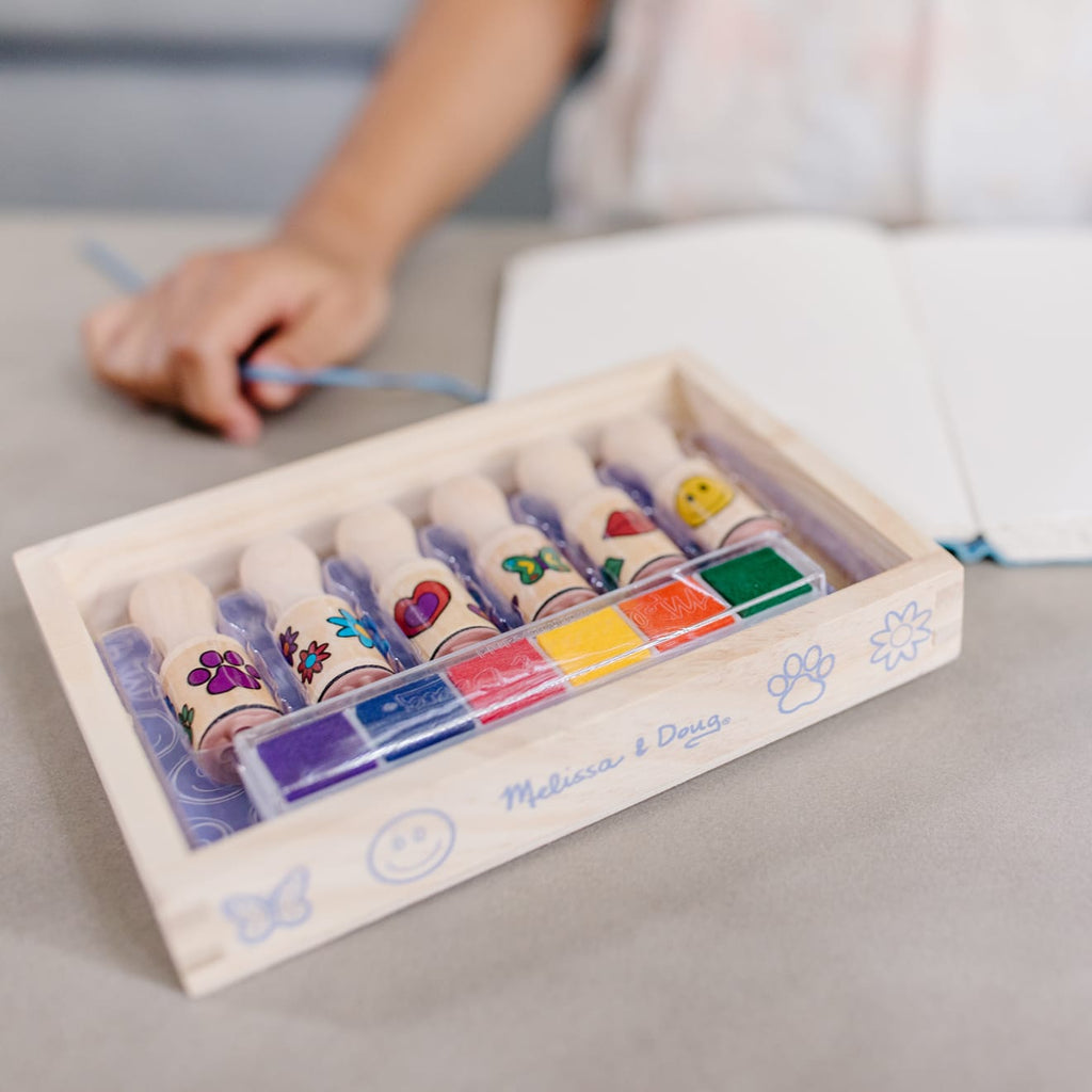 Educational Wooden Stamp Set - Happy Handles