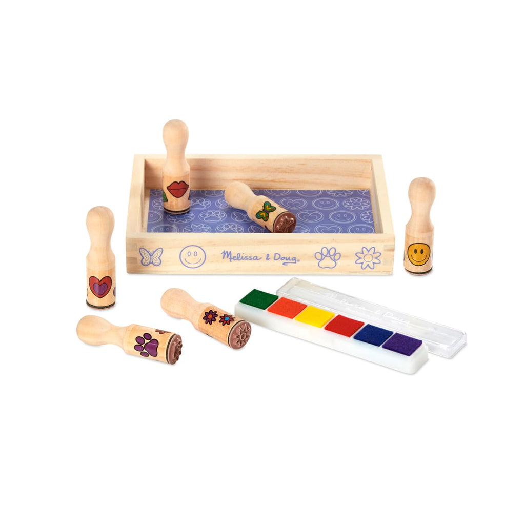 Educational Wooden Stamp Set - Happy Handles