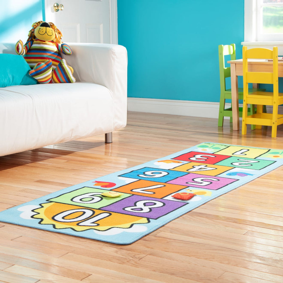 Educational Hop & Count Hopscotch Rug