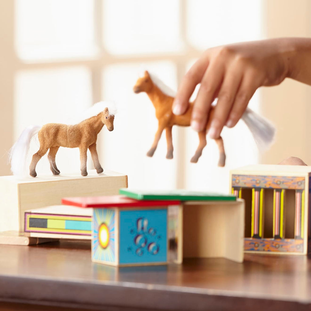 Educational Horse Carrier Wooden Vehicles Play Set