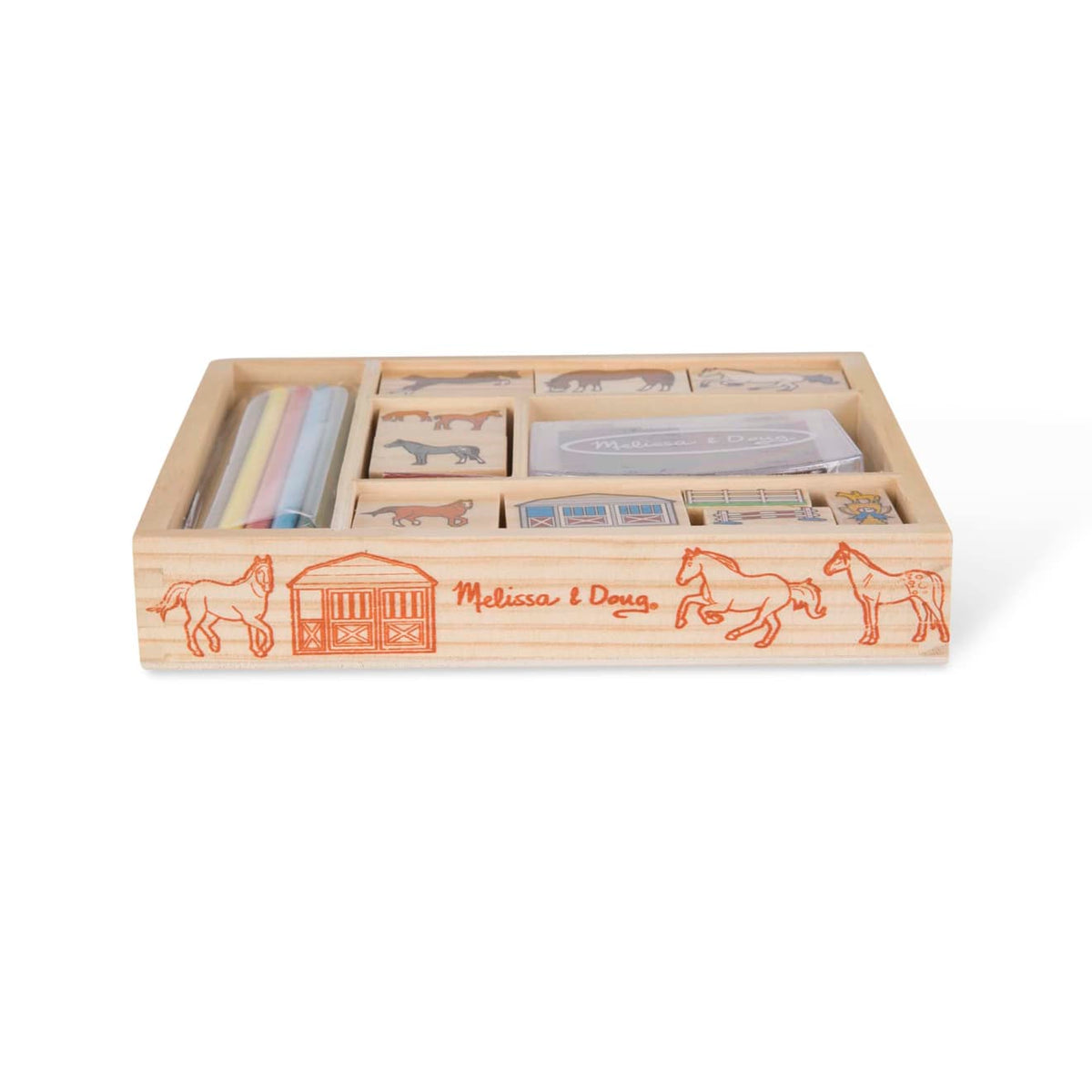 Educational Wooden Stamp Set - Horses