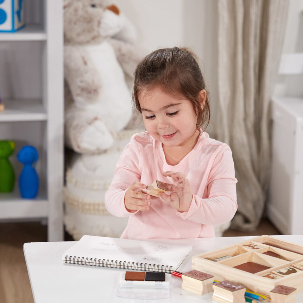 Educational Wooden Stamp Set - Horses