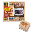 Educational Wooden Stamp Set - Horses