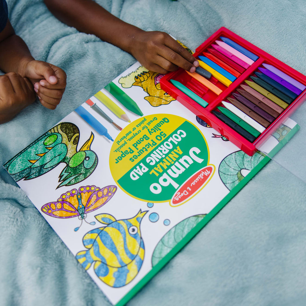 Educational Jumbo Coloring Pad - Animals