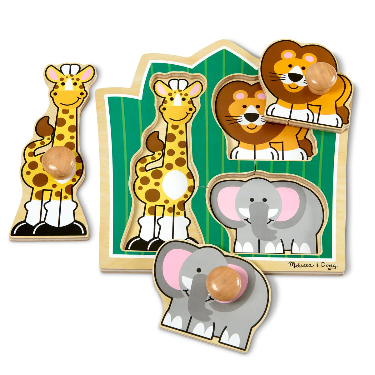 Educational Jungle Friends Jumbo Knob Puzzle - 3 Pieces