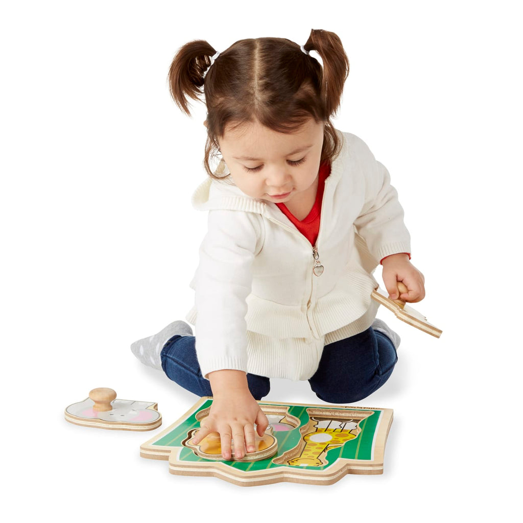 Educational Jungle Friends Jumbo Knob Puzzle - 3 Pieces