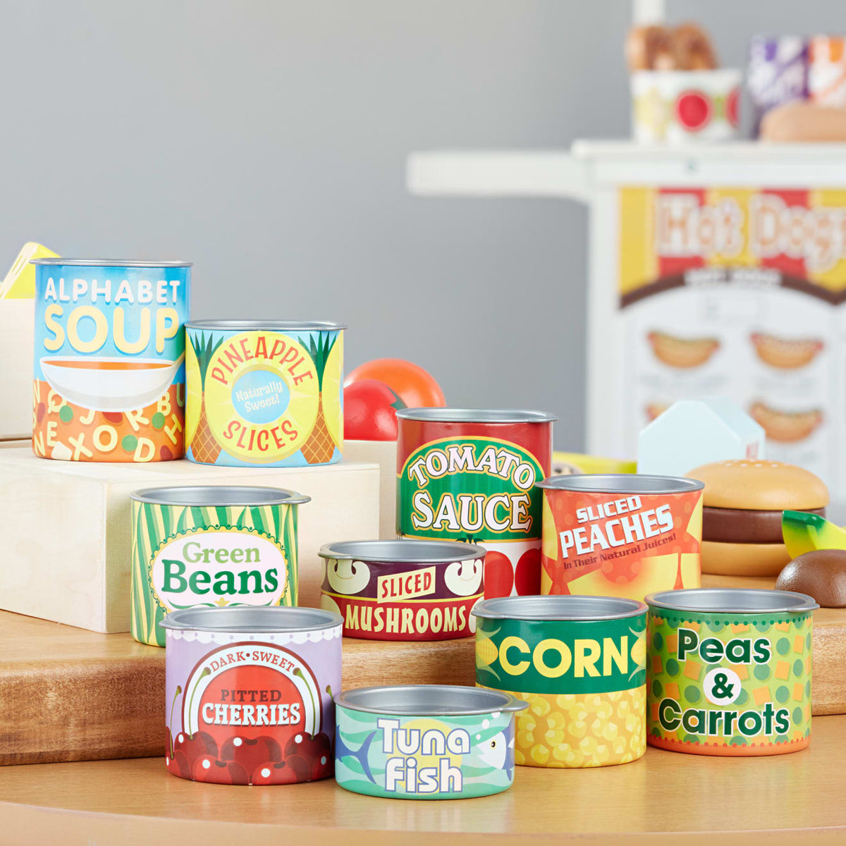 Educational Lets Play House Grocery Cans