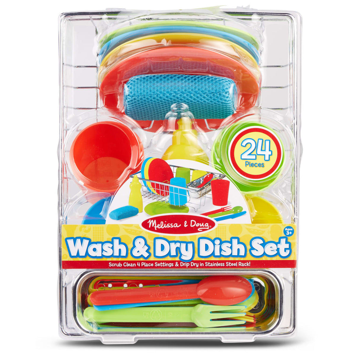 Educational Lets Play House Wash & Dry Dish Set