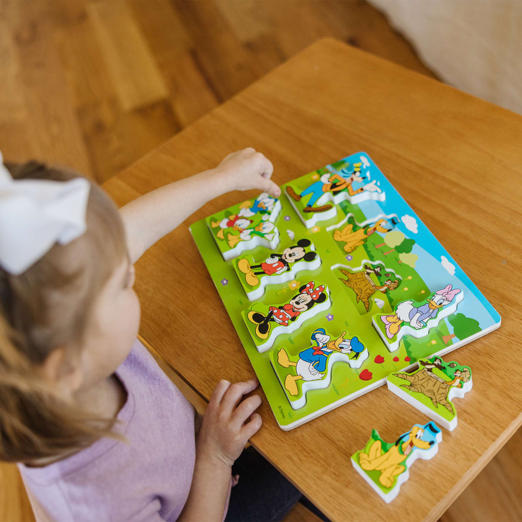 Educational Disney Mickey Mouse Wooden Chunky Puzzle