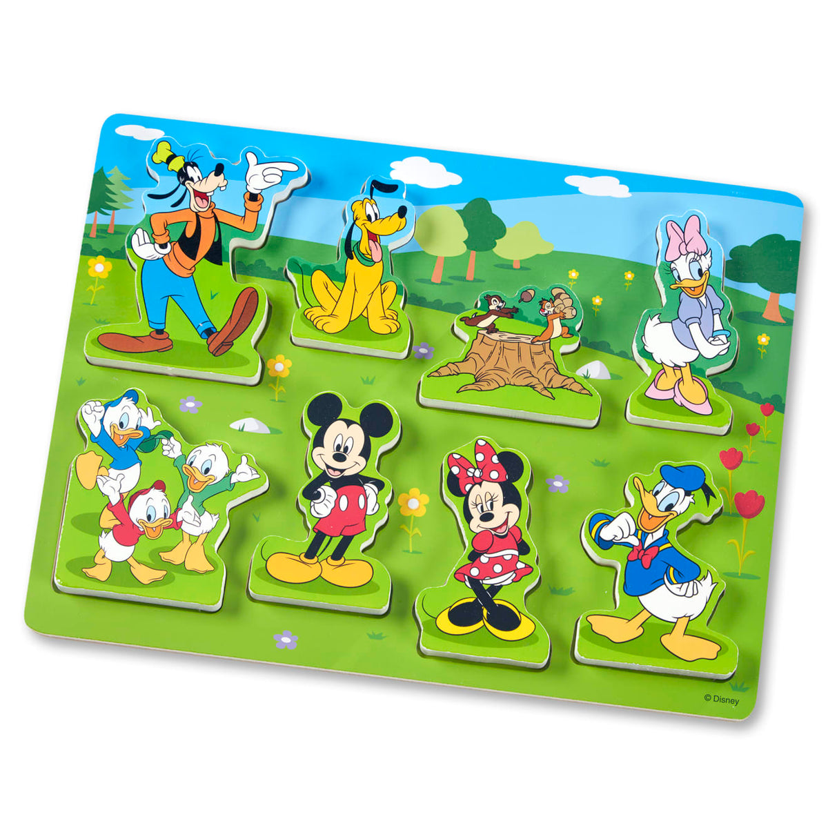 Educational Disney Mickey Mouse Wooden Chunky Puzzle