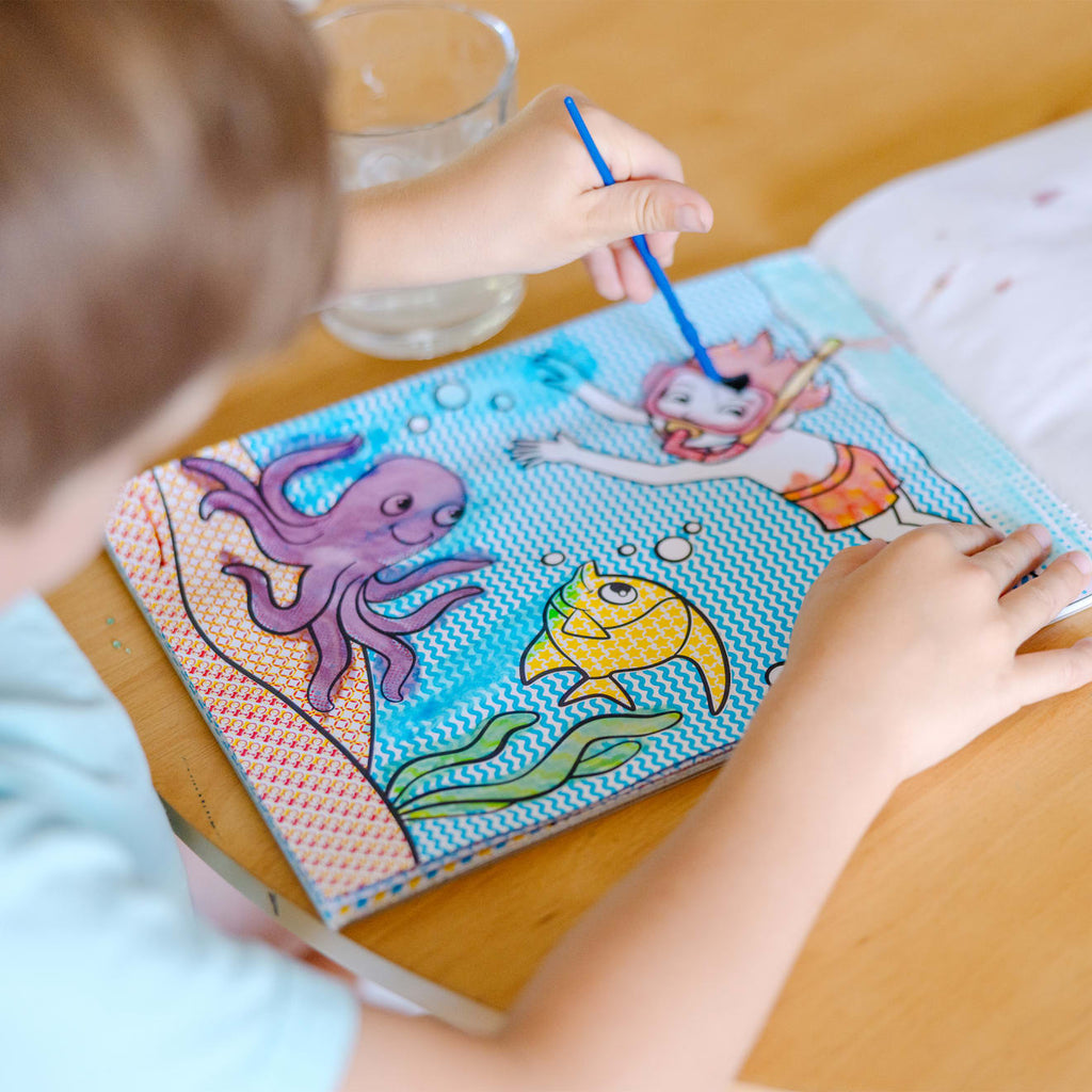 Educational My First Paint With Water Kids Art Pad With Paintbrush - Pirates Space Construction and More