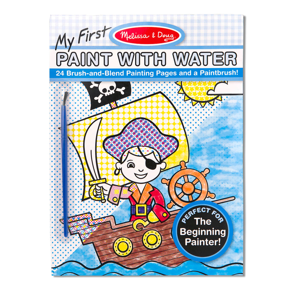 Educational My First Paint With Water Kids Art Pad With Paintbrush - Pirates Space Construction and More