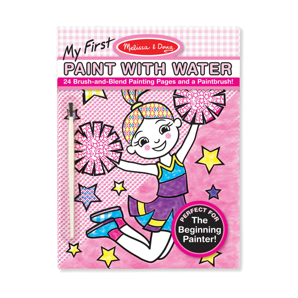 Educational My First Paint With Water Kids Art Pad With Paintbrush - Cheerleaders Flowers Fairies and More