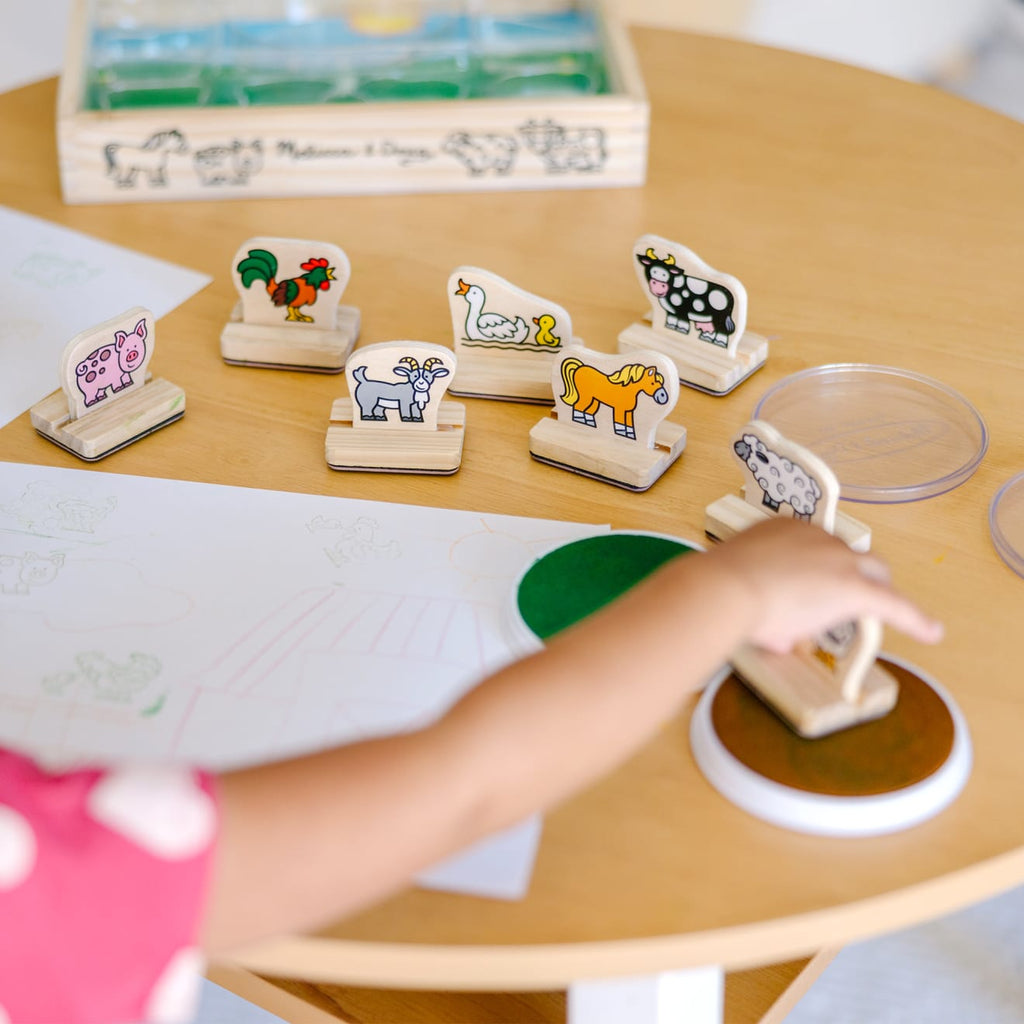 Educational My First Wooden Stamp Set - Farm Animals