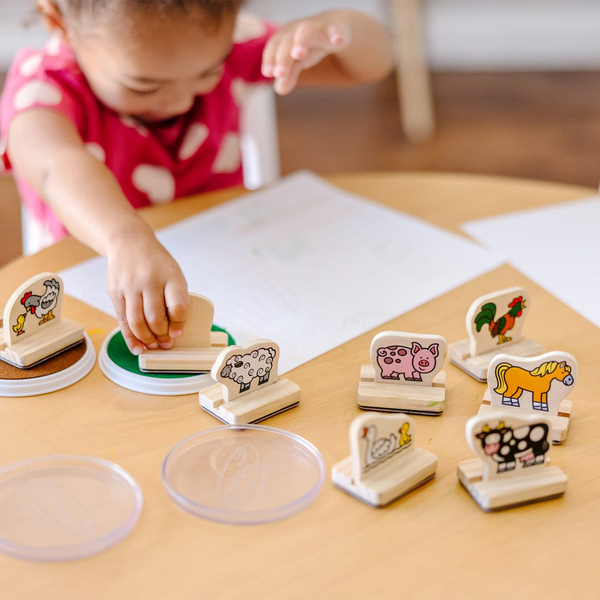 Educational My First Wooden Stamp Set - Farm Animals