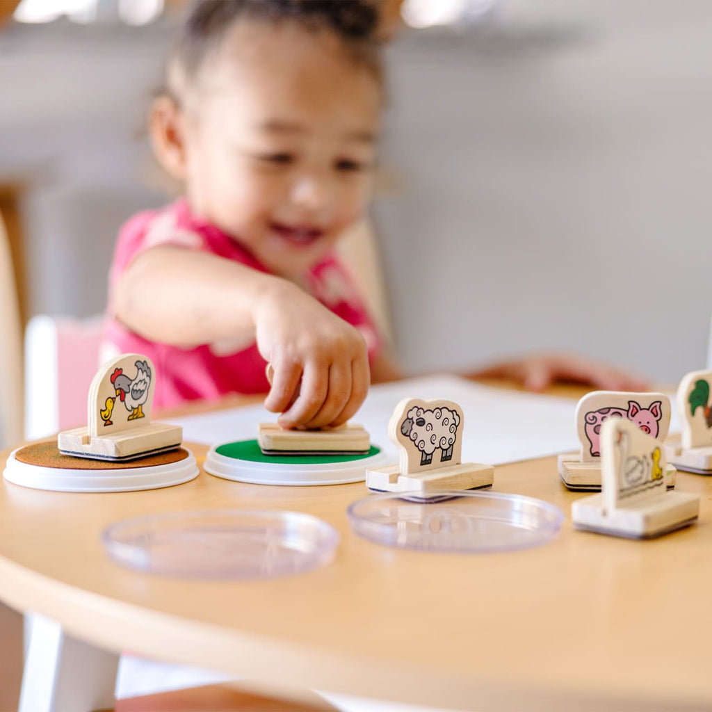 Educational My First Wooden Stamp Set - Farm Animals