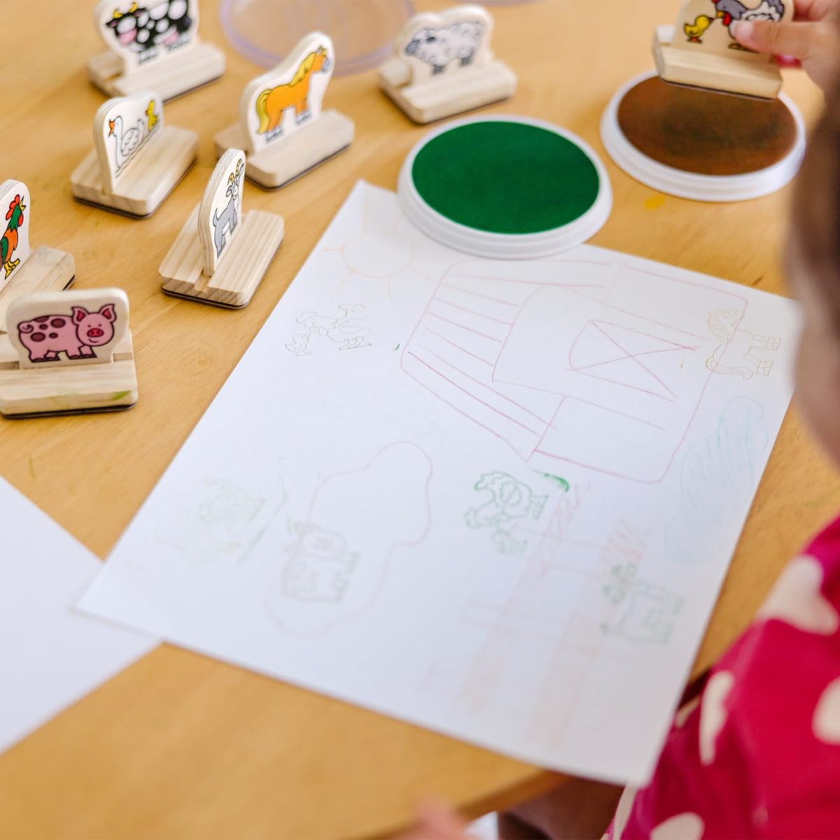 Educational My First Wooden Stamp Set - Farm Animals
